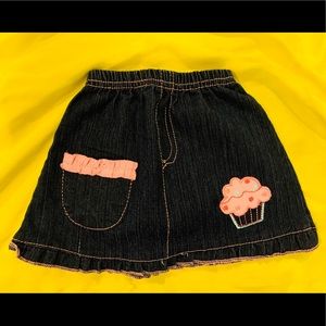 Girls denim cupcake skirt